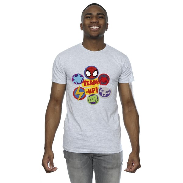 Marvel Mens Spidey And His Amazing Friends Team Up T-Shirt