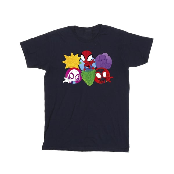 Marvel Mens Spidey And His Amazing Friends Faces T-Shirt