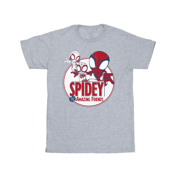 Marvel Mens Spidey And His Amazing Friends Circle T-Shirt