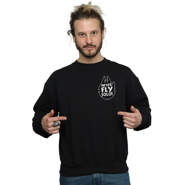 Star Wars Mens Never Fly Solo Sweatshirt