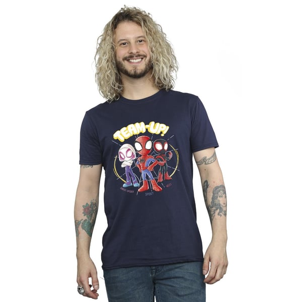 Marvel Mens Spidey And His Amazing Friends Sketch T-Shirt