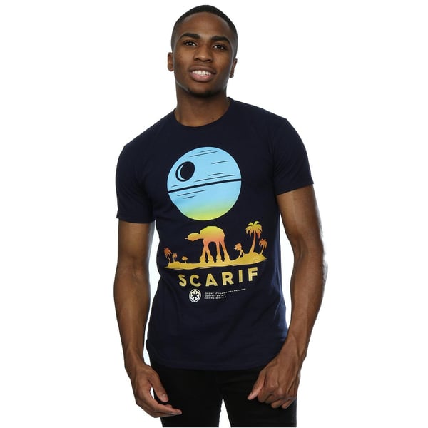 Star Wars Mens Rogue One Scarif Sunset T-Shirt