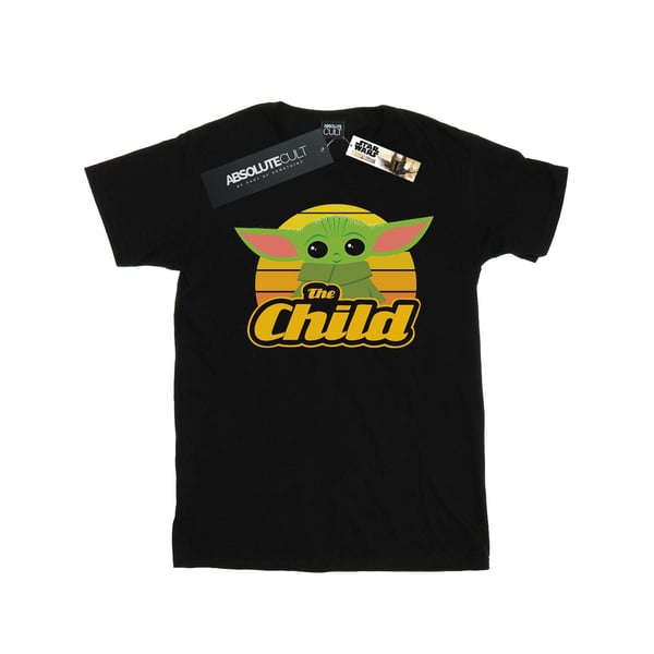 Star Wars Dam/Dam The Mandalorian The Child Retro T-shirt i bomull i boyfriend-modell