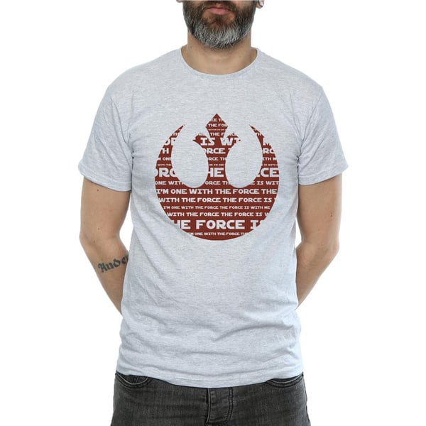 Star Wars Mens Rogue One I´m One With The Force Alliance Emblem Punainen T-paita