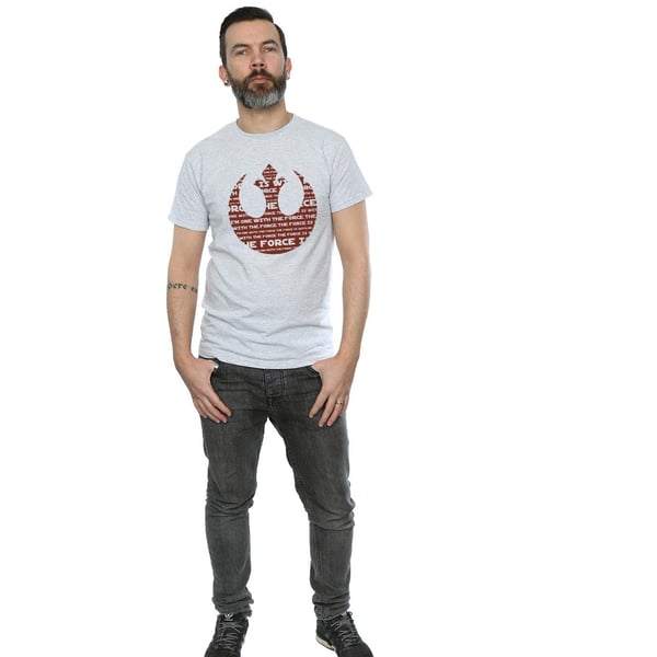 Star Wars Mens Rogue One I´m One With The Force Alliance Emblem Punainen T-paita