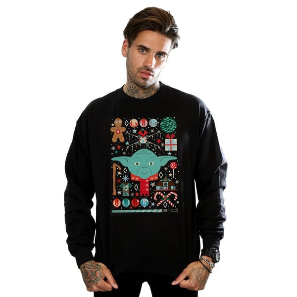 Star Wars Mens Yoda Christmas Sweatshirt
