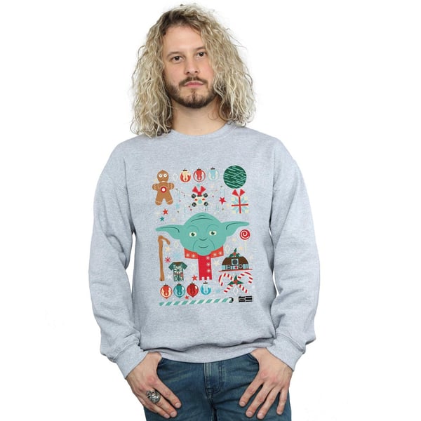 Star Wars Mens Yoda Christmas Sweatshirt