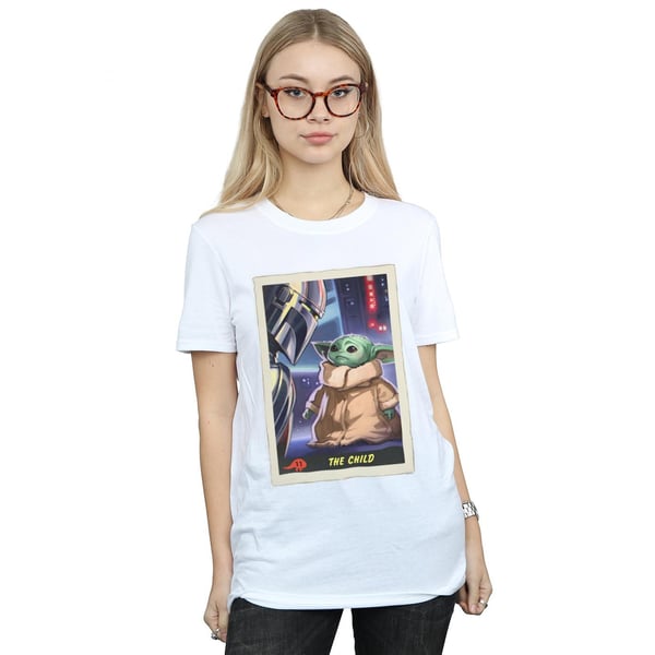 Star Wars Womens/Ladies The Mandalorian The Child Card Cotton Boyfriend T-Shirt