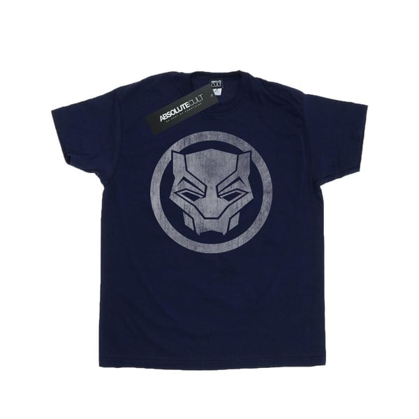 Black Panther Miesten Kulunut Logo Puuvilla T-paita