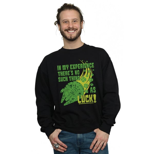 Star Wars Mens Millennium Falcon Shamrock Luck Sweatshirt