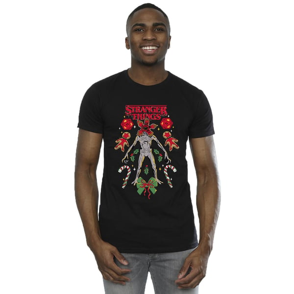 Netflix Mens Stranger Things Christmas Demogorgon T-Shirt