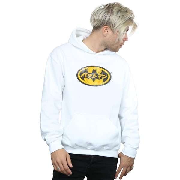 DC Comics Mens Batman Japanese Logo Yellow Hoodie