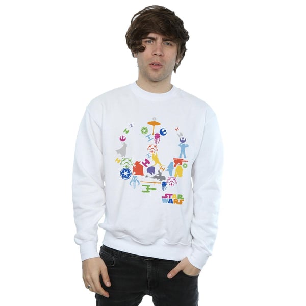 Star Wars Mens Silhouette Collage Sweatshirt
