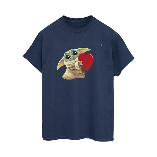 Star Wars Naiset/Naiset The Mandalorian The Kids With Heart Puuvillainen Boyfriend T-paita
