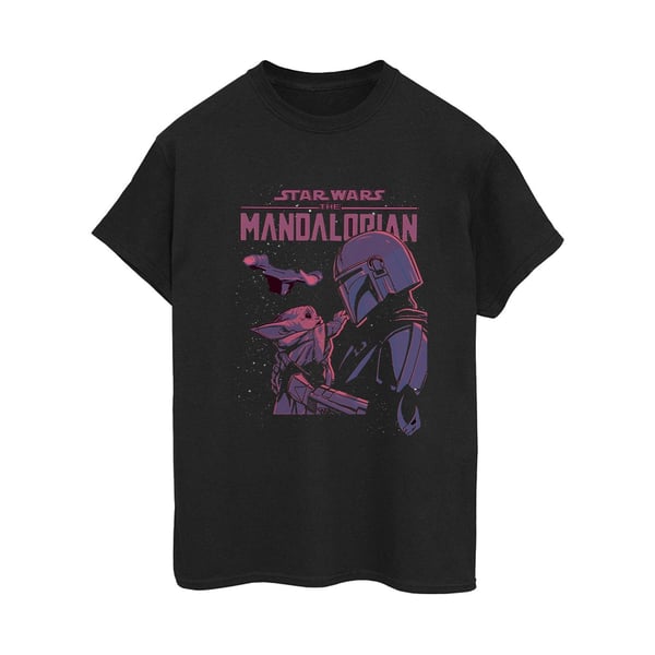 Star Wars Naiset/Neidit The Mandalorian Hello Friend Puuvillainen Boyfriend T-paita