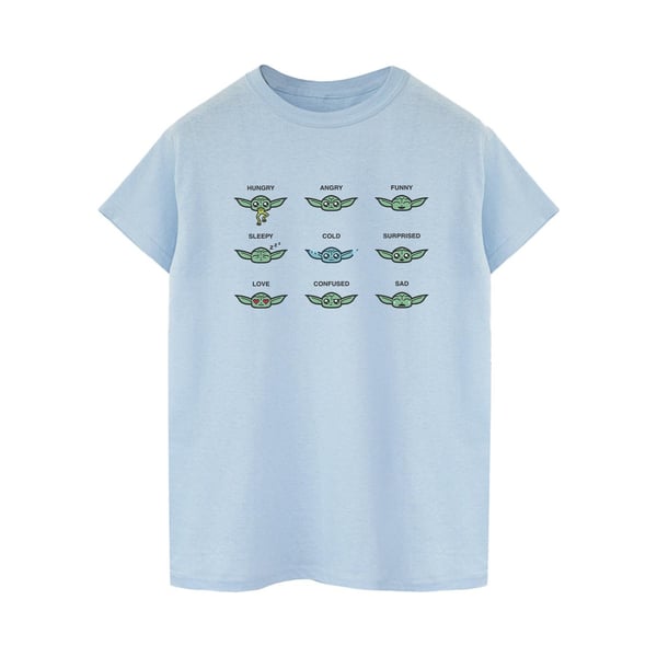 Star Wars Dam/Dam Mandalorian Grogu Mood T-shirt i bomull i boyfriend-modell