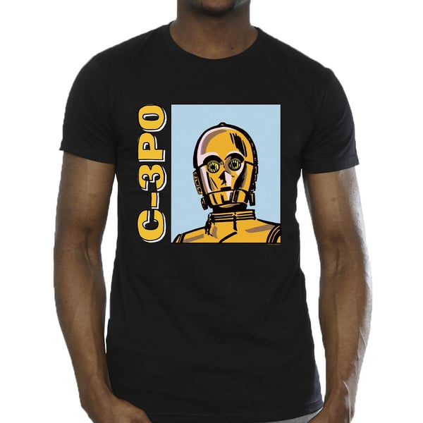Star Wars Mens C3PO Line Art T-Shirt