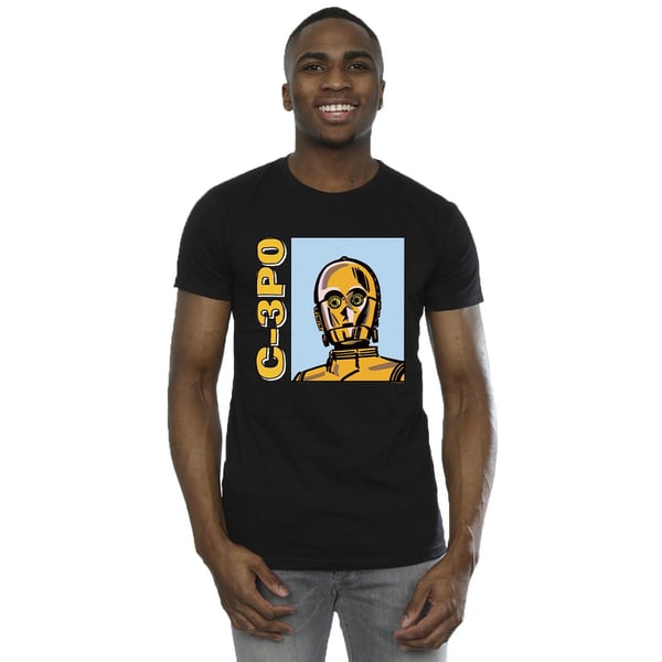 Star Wars Mens C3PO Line Art T-Shirt