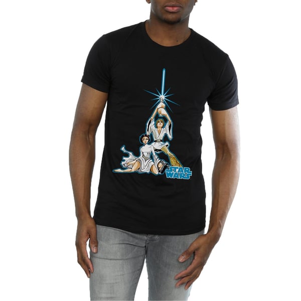 Star Wars Mens Luke And Leia Character T-Shirt