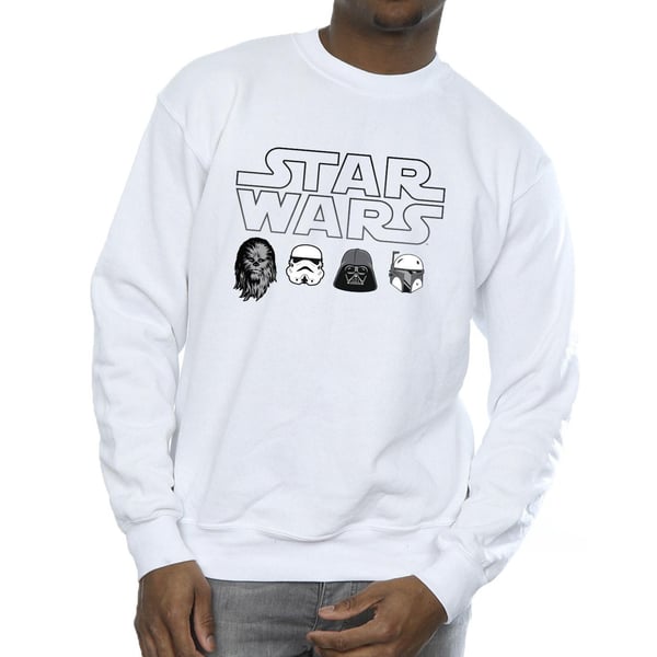 Star Wars Mens Character Heads Sweatshirt