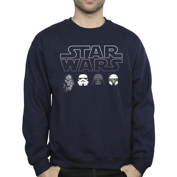 Star Wars Mens Character Heads Sweatshirt