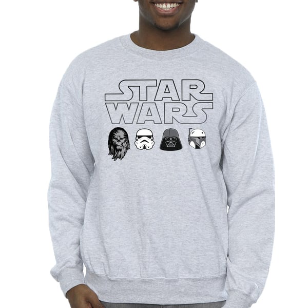 Star Wars Mens Character Heads Sweatshirt