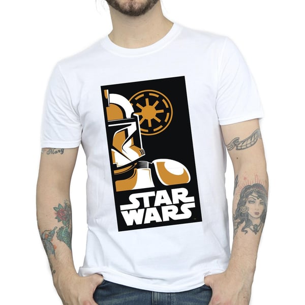 Star Wars Mens Stormtrooper Art Poster T-Shirt