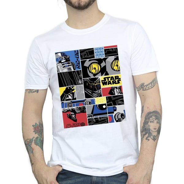 Star Wars Mens Droid Montage T-Shirt