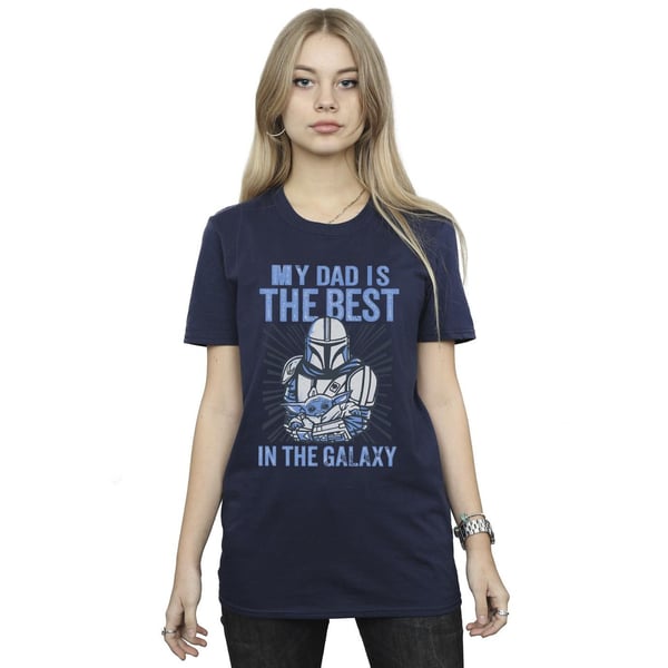 Star Wars Womens/Ladies Mandalorian Best Dad Cotton Boyfriend T-Shirt