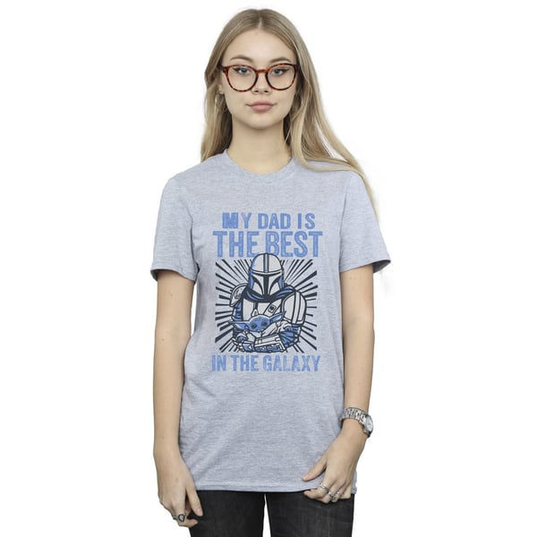 Star Wars Womens/Ladies Mandalorian Best Dad Cotton Boyfriend T-Shirt