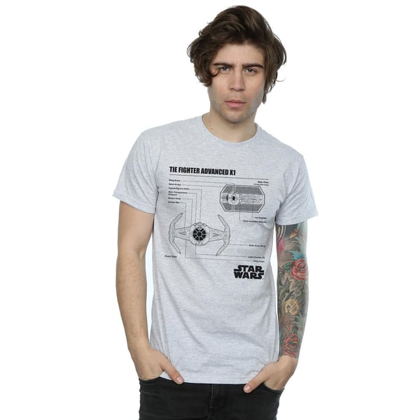 Star Wars Miesten TIE Fighter X1 -piirustuspaita
