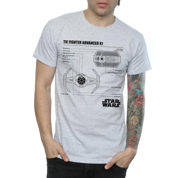 Star Wars Miesten TIE Fighter X1 -piirustuspaita