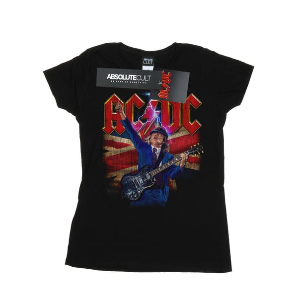 AC/DC naisten Angus Union Flag Lightning -puuvillapaita