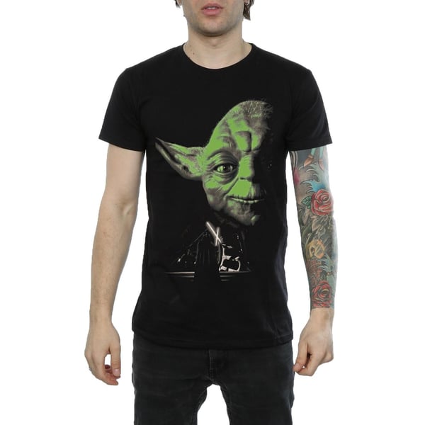 Star Wars Miesten Yoda Vihreä Kasvot T-paita