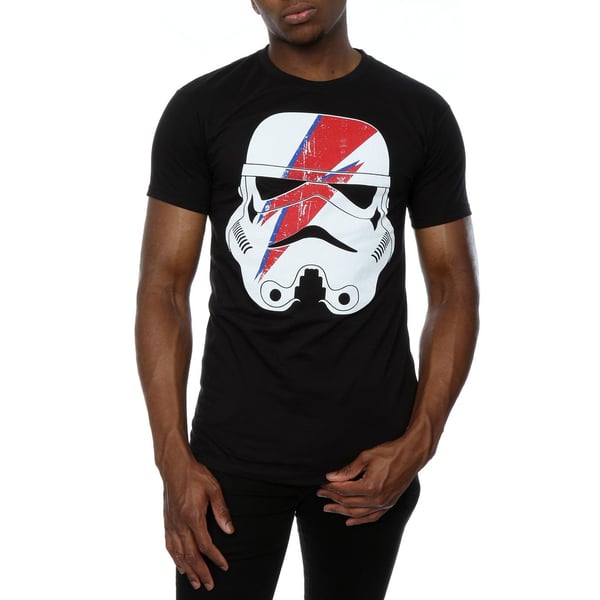 Star Wars Mens Stormtrooper Glam Lightning Bolt T-Shirt