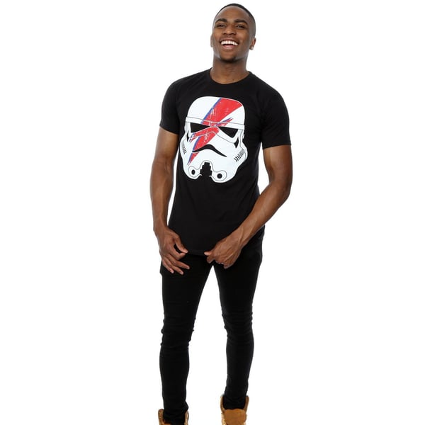 Star Wars Mens Stormtrooper Glam Lightning Bolt T-Shirt