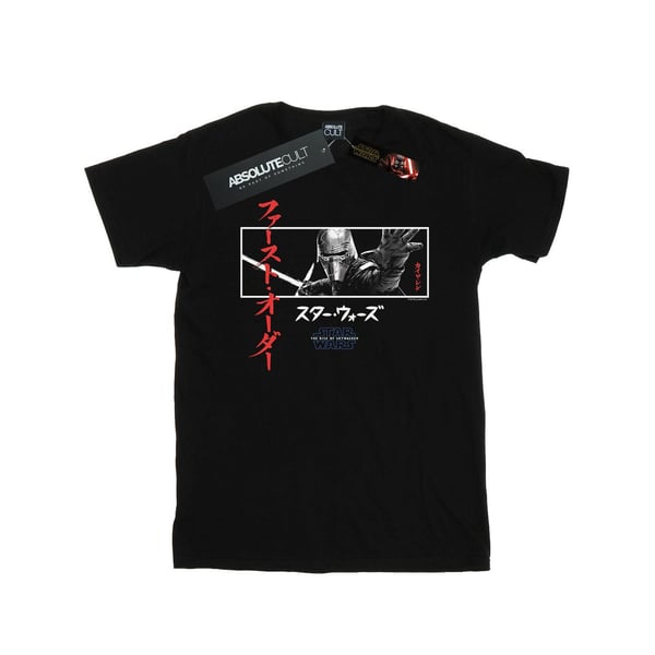 Star Wars The Rise Of Skywalker Dam/Kvinnor Kylo Ren Katakana Art Stripe Bomull Boyfriend T-shirt