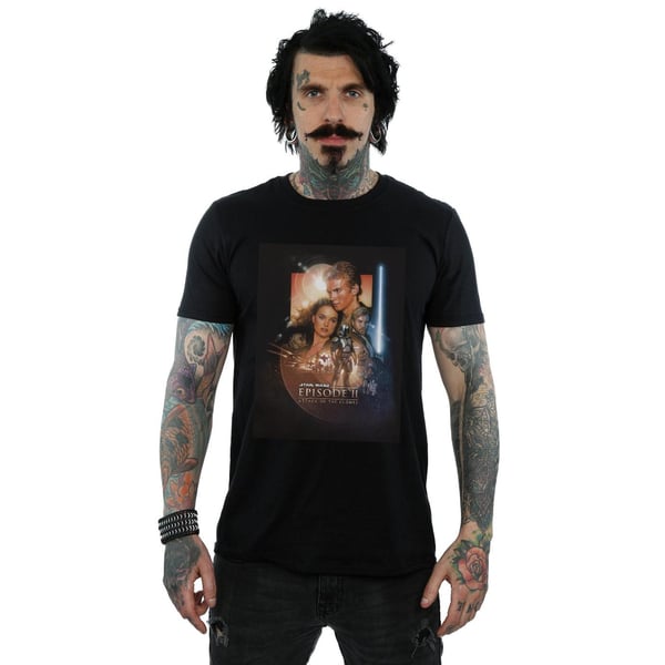 Star Wars Mens Episode II Movie Poster T-Shirt