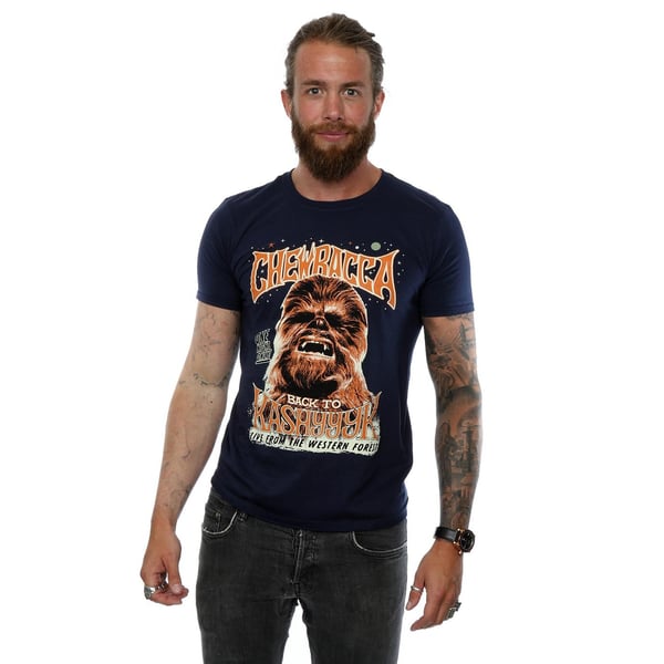 Star Wars Mens Chewbacca Rock Poster T-Shirt