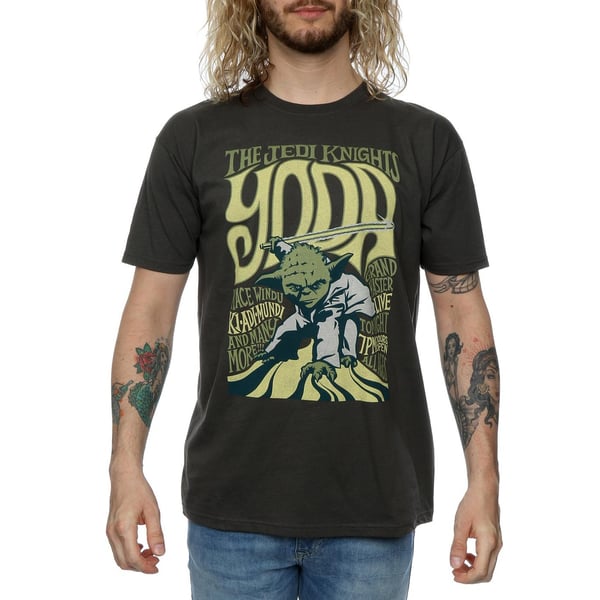 Star Wars Mens Yoda Rock Poster T-Shirt