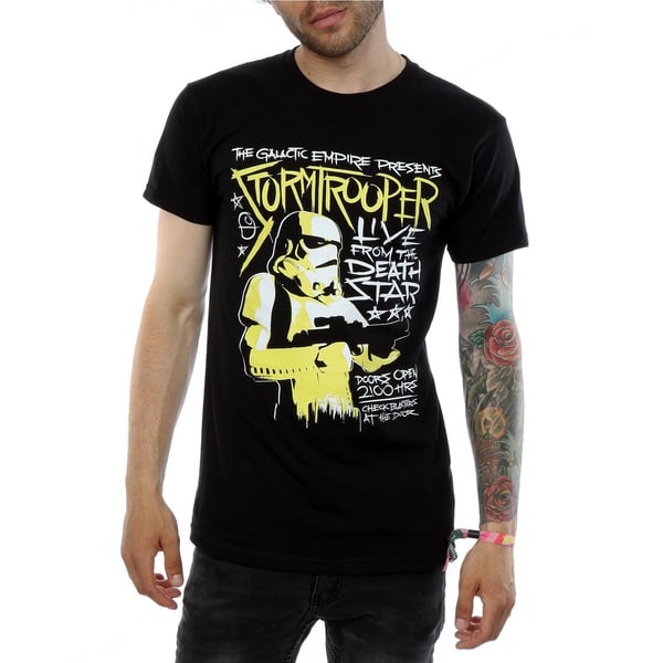 Star Wars Mens Stormtrooper Rock Poster T-Shirt