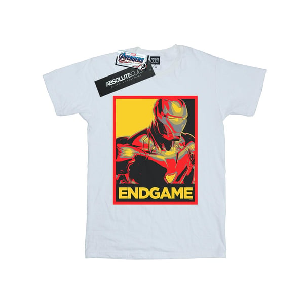 Marvel Girls Avengers Endgame Iron Man Poster Cotton T-Shirt