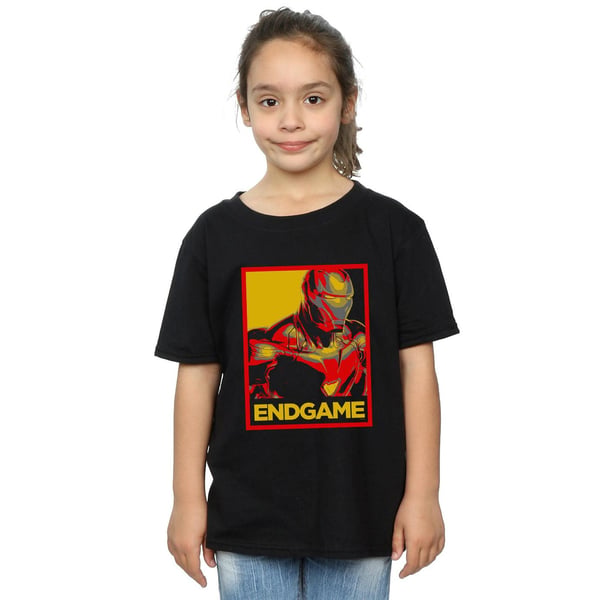 Marvel Girls Avengers Endgame Iron Man Poster Cotton T-Shirt