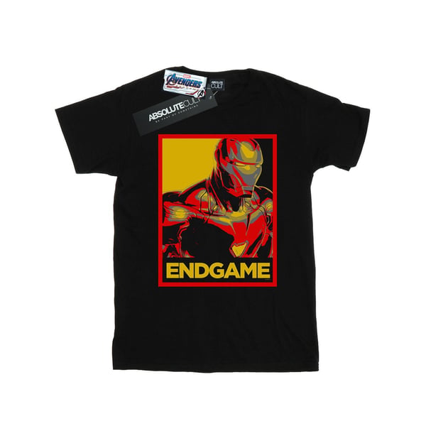 Marvel Girls Avengers Endgame Iron Man Poster Cotton T-Shirt