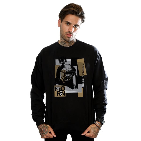 Star Wars Mens The Last Jedi Kylo Ren Patchwork Sweatshirt