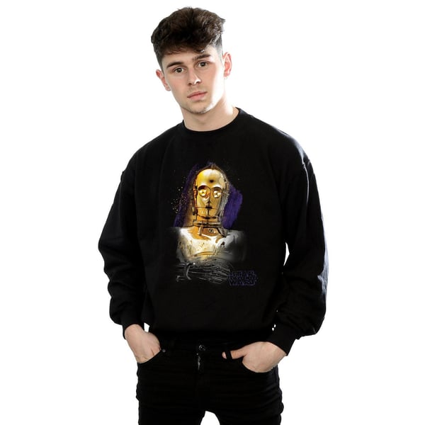 Star Wars Mens The Last Jedi C-3PO Brushed Sweatshirt