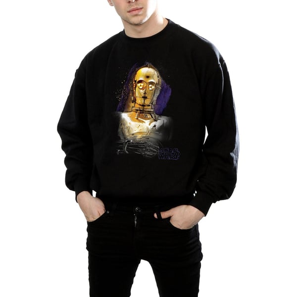 Star Wars Mens The Last Jedi C-3PO Brushed Sweatshirt