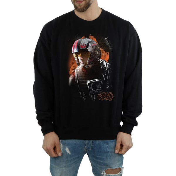 Star Wars Mens The Last Jedi Poe Dameron Brushed Sweatshirt