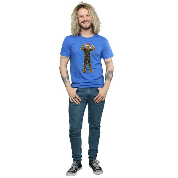 Star Wars Mens Chewbacca Christmas Lights T-Shirt