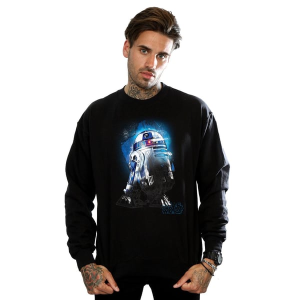 Star Wars Mens The Last Jedi R2-D2 Brushed Sweatshirt